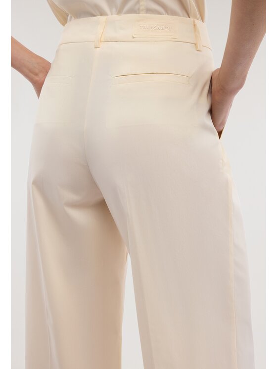 Trussardi Trussardi Pantaloni di tessuto P272A002362N011 Crema Over Fit