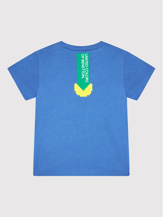 United Colors Of Benetton United Colors Of Benetton T-Shirt 3096G102F Niebieski Regular Fit
