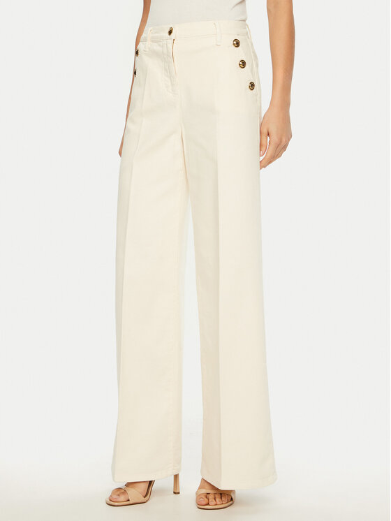 Luisa Spagnoli Luisa Spagnoli Blugi Aceto 541773 Écru Wide Leg