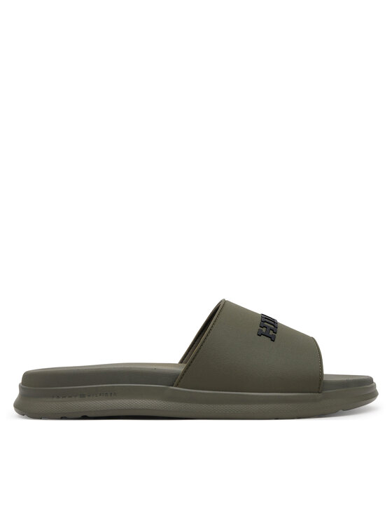Tommy Hilfiger Tommy Hilfiger Plätud Dual Density Hilfiger Pool Slide FM0FM05430 Khakivärviline