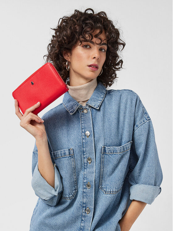 TOUS TOUS Голям дамски портфейл Balletera M. New Dubai 2001689817 Червен