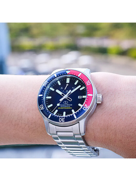 Orient Star Orient Star Zegarek RE-AU0306L00B Srebrny