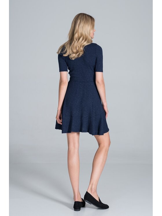 FIGL FIGL Šaty M821 Tmavomodrá Regular Fit