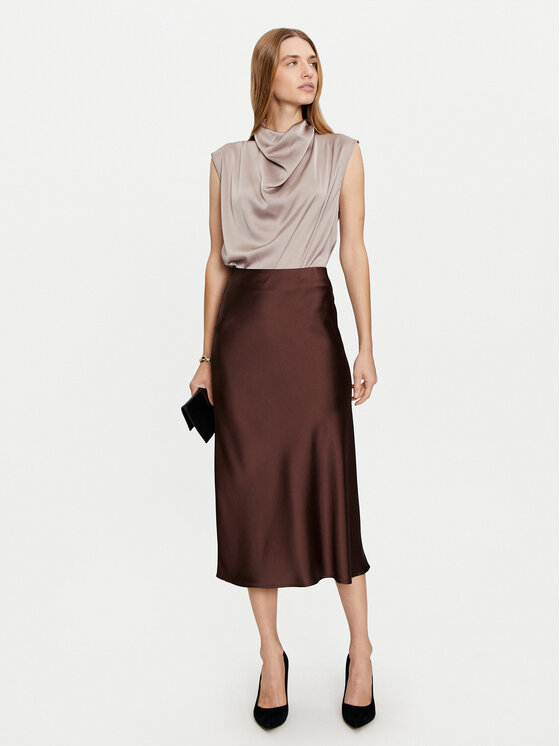 Imperial Imperial Midi suknja GHI5IBA Smeđa Regular Fit