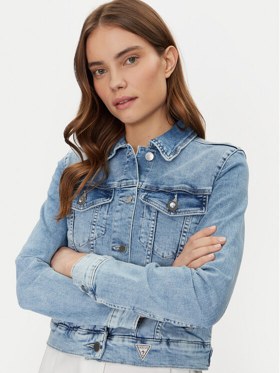 Guess Guess Farmer kabát W5RN01 D5L71 Kék Regular Fit