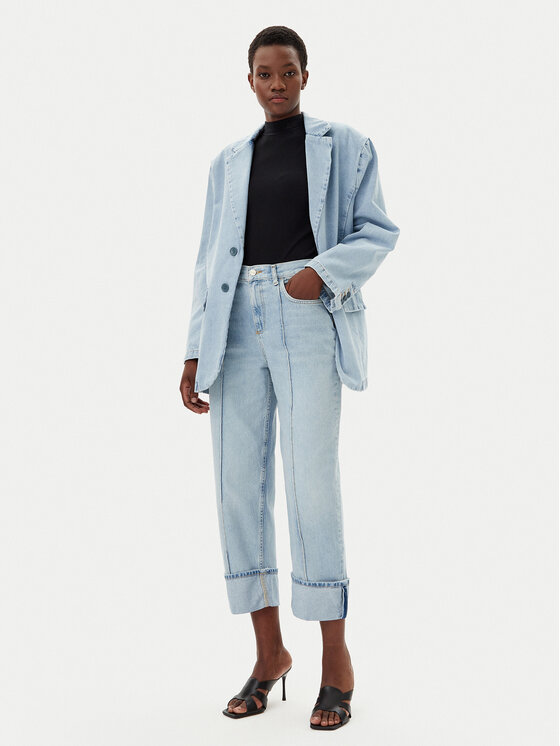Liu Jo Liu Jo Marynarka UA5210 D4854 Błękitny Relaxed Fit