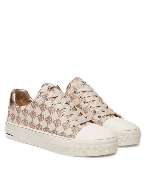 DKNY DKNY Trampki York Lace UP Sneak K2533982 Beżowy