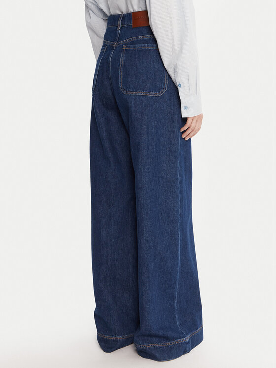Weekend Max Mara Weekend Max Mara Jeans hlače Ciro 2525186042 Mornarsko modra Wide Leg