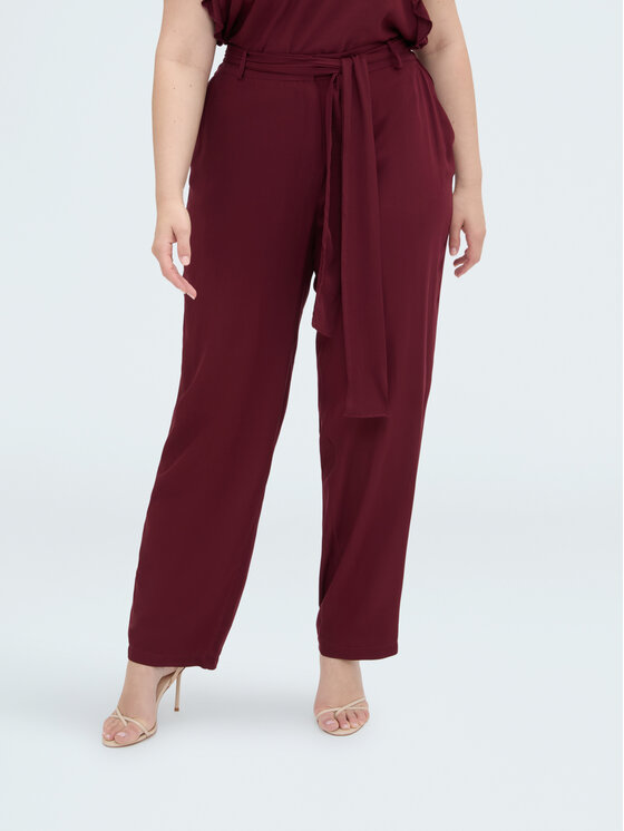 Fiorella Rubino Fiorella Rubino Spodnie materiałowe P084T005492N036 Bordowy Regular Fit