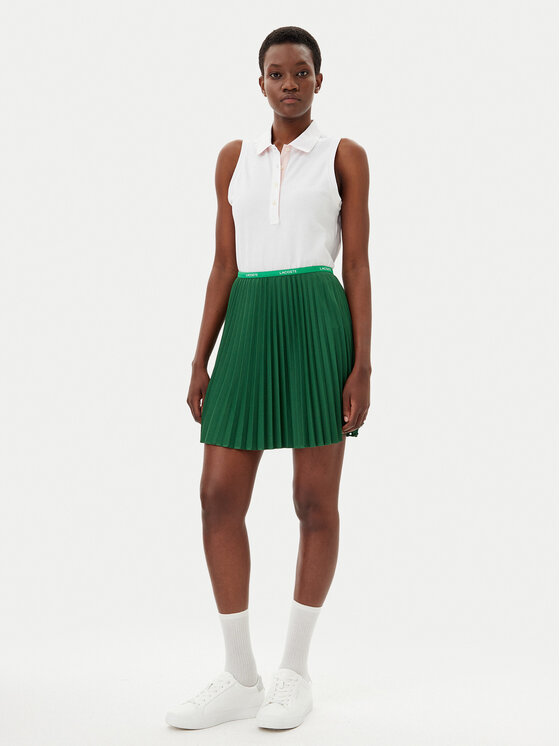 Lacoste Lacoste Plisuotas sijonas JF1403 Žalia Regular Fit