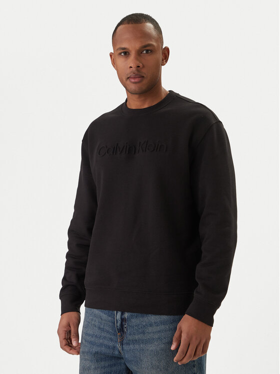 Calvin Klein Calvin Klein Majica dugih rukava Eu Sportswear Graphic LV04LF230G Crna Regular Fit