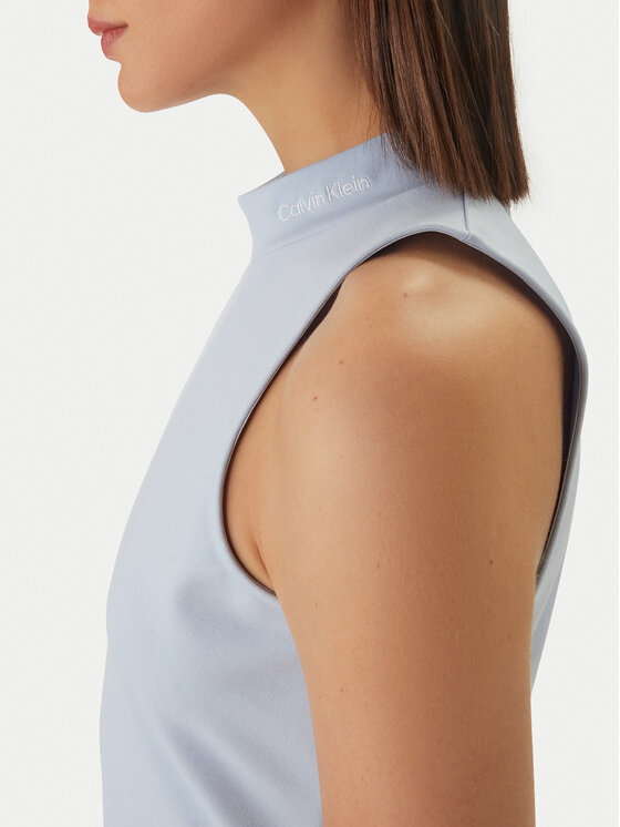 Calvin Klein Jeans Calvin Klein Jeans Kasdieninė suknelė Interlock Mock LV047F260G Mėlyna Slim Fit