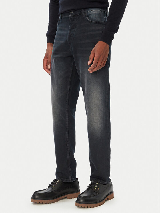 HUGO HUGO Джинси 50579487 Чорний Tapered Fit