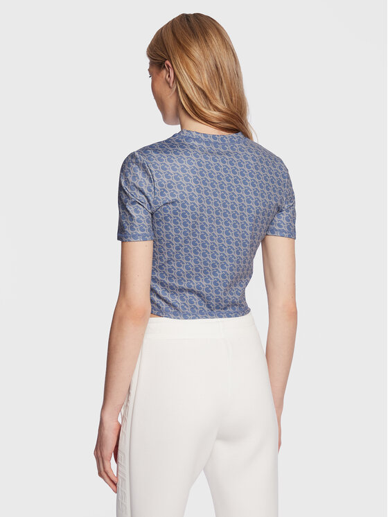 Guess Guess Marškinėliai V3GP18 MC03W Tamsiai mėlyna Regular Fit