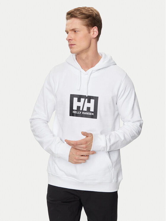 Helly Hansen Džemperis ar kapuci Hh Box Hoodie 53289 Balts Regular Fit