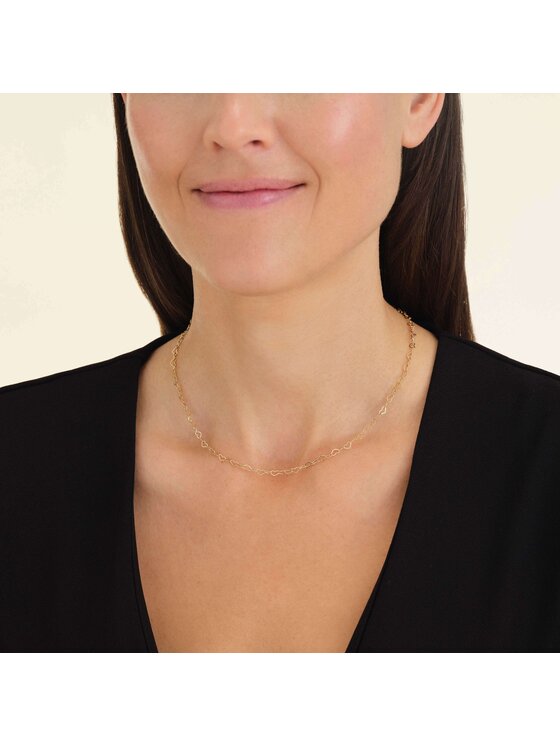 Rosefield Rosefield Naszyjnik Heart Chain Necklace Gold Złoty
