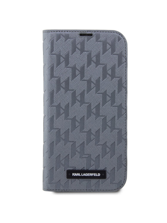 KARL LAGERFELD KARL LAGERFELD Etui na telefon Saffiano Monogram Srebrny