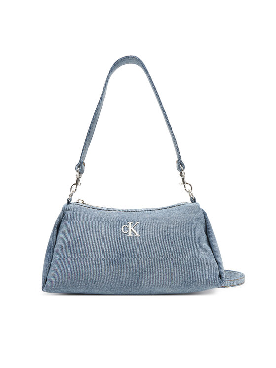 Geantă Calvin Klein Denim Layla Shoulder Bag Sm LV04F3222G Albastru