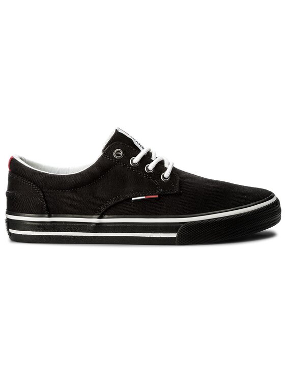 Tommy Jeans Tommy Jeans Sportbačiai Textile Sneaker EM0EM00001 Juoda