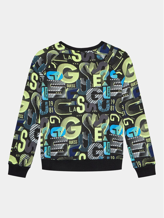 Guess Guess Džemperis L3BQ10 KAD73 Juoda Regular Fit
