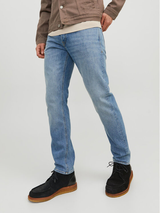 Jack&Jones Džinsi Mike 12237309 Zils Tapered Fit