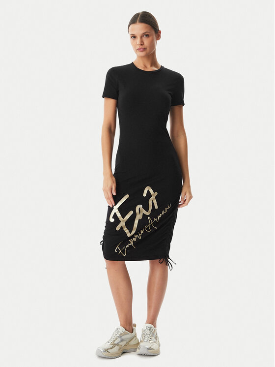 EA7 Emporio Armani EA7 Emporio Armani Rochie de zi 7W001062 AF10373 UC001 Negru Regular Fit