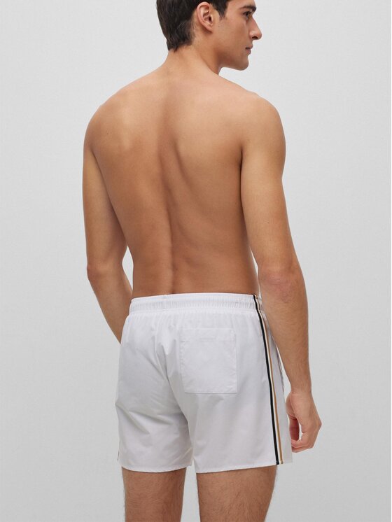 BOSS Boss Плувни шорти Iconic 50491594 Бял Regular Fit