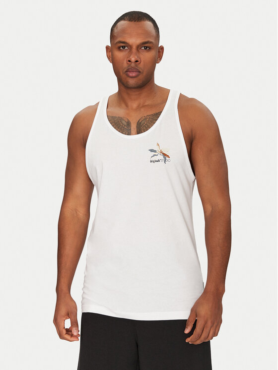 Jack&Jones Męski Tank top, rozmiar S, Biały, Varenna 12275464