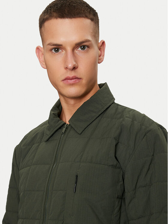 Rains Rains Košile Giron Liner Overshirt T1 19420 Zelená Regular Fit
