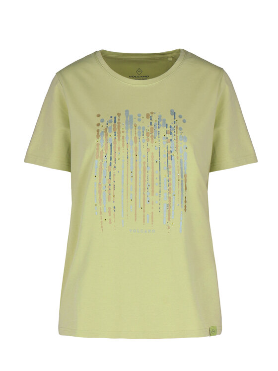 Volcano Volcano T-Shirt T-SEAR Zielony Regular Fit
