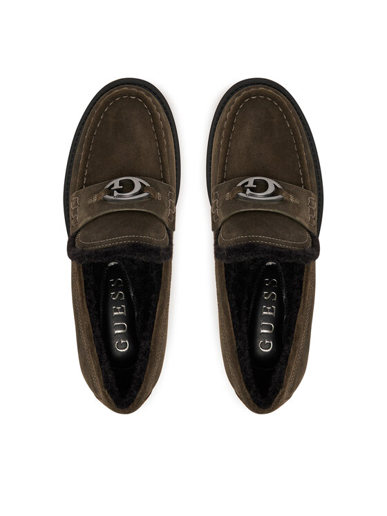 Guess Guess Loafersy FLFYKY SUE14 Zielony