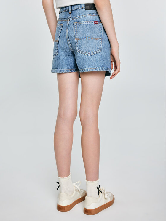 BIG STAR BIG STAR Szorty jeansowe JUNI Niebieski Basic Fit