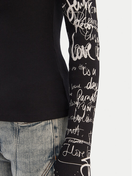 Desigual Desigual Blúzka 26SWTK18 Čierna Slim Fit