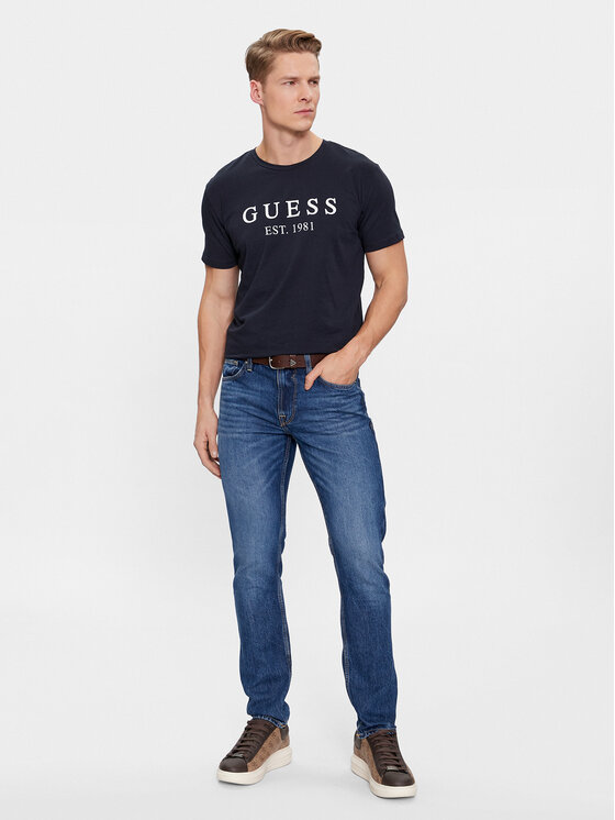 Guess Guess T-shirt U4RI22 K6YW0 Blu scuro Regular Fit