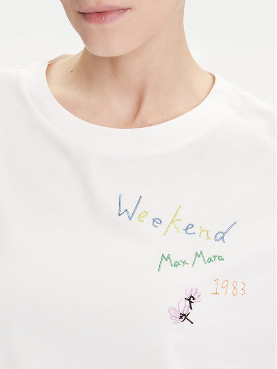 Weekend Max Mara Weekend Max Mara T-krekls Acline 2525976051 Balts Regular Fit