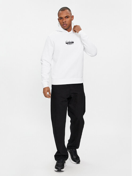 Calvin Klein Calvin Klein Mikina Logo K10K112251 Bílá Regular Fit