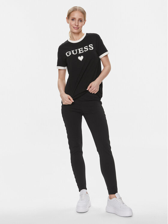 Guess Guess T-Shirt Caryl V4RI04 K8FQ4 Schwarz Regular Fit