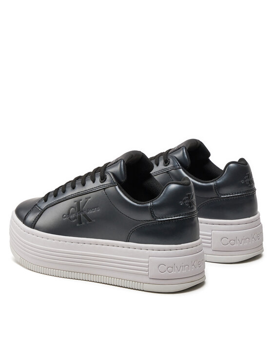 Calvin Klein Jeans Calvin Klein Jeans Snīkeri Bold Platf Low Lace Lth Ml Mtl YW0YW01464 Melns