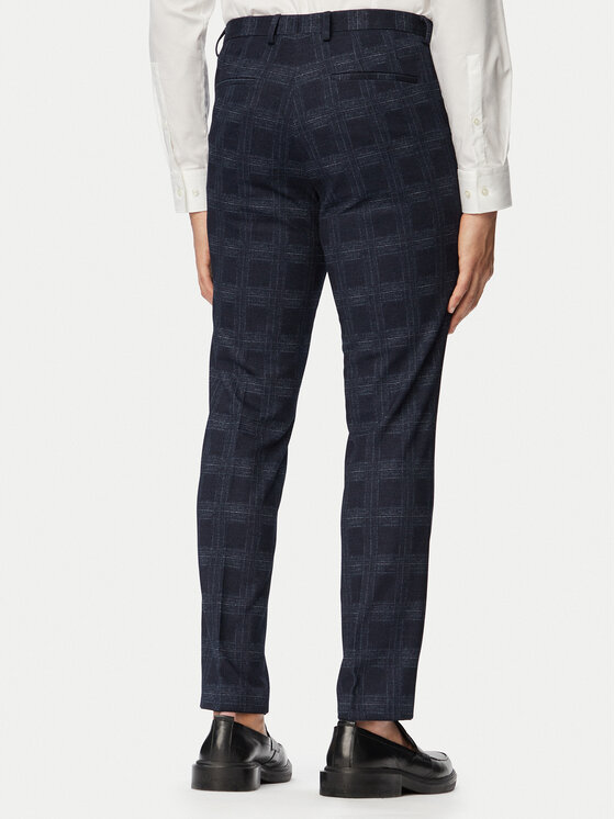 HUGO HUGO Текстилни панталони Hesten263X-H spo50565367 Тъмносин Extra Slim Fit