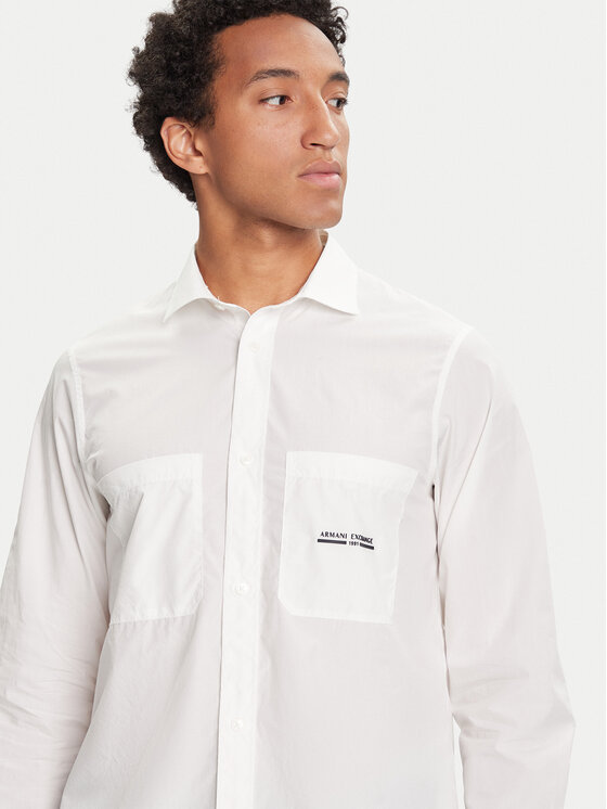 Armani Exchange Armani Exchange Koszula XM000959 AF12994 U0009 Biały Regular Fit