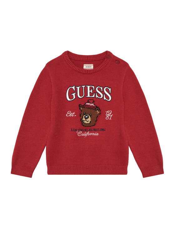 Guess Guess Komplet sweter i spodnie materiałowe I6BG04 Z1273 Czerwony Regular Fit