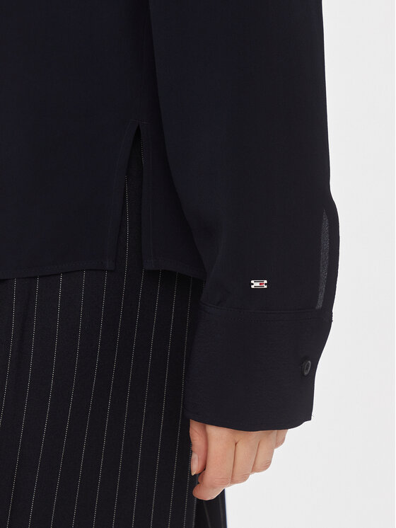 Tommy Hilfiger Tommy Hilfiger Majica WW0WW40529 Tamnoplava Relaxed Fit