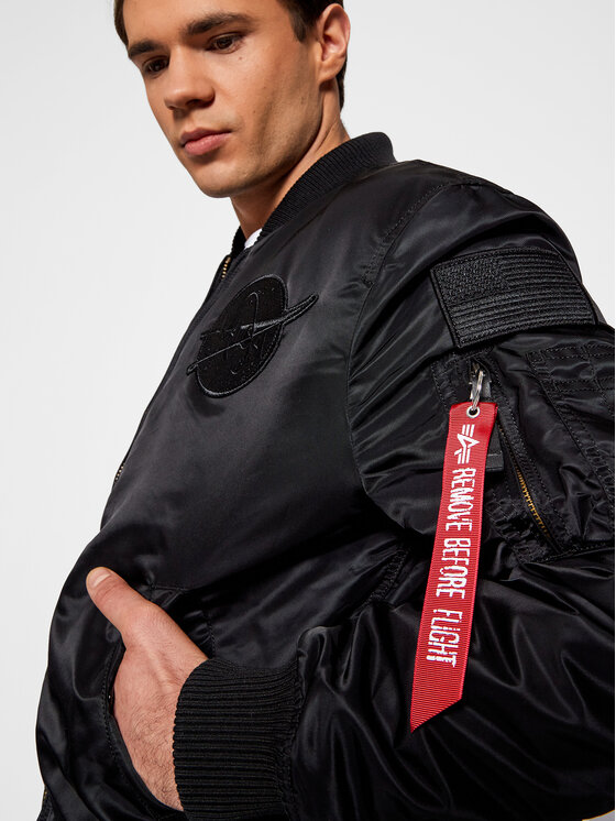 Alpha Industries Alpha Industries Bunda bomber MA-1 VF Nasa 166107 Černá Regular Fit