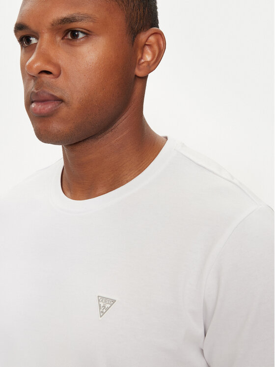 Guess Guess Tricou M4YI0A KCCM1 Alb Regular Fit