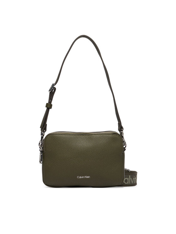 Calvin Klein Calvin Klein Τσάντα Webbing 2X Strap Camera Bag LV04F3656G Σκούρο πράσινο
