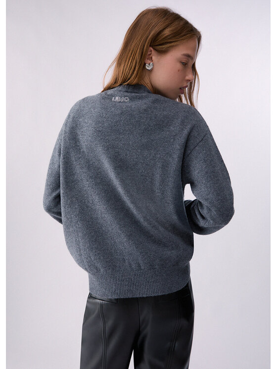 Liu Jo Liu Jo Sweter WF6455MS009L9451 Szary Regular Fit