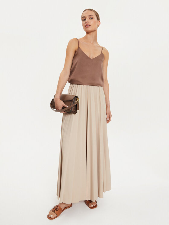 Max Mara Leisure Max Mara Leisure Spódnica plisowana Maesa 2426776027000 Beżowy Regular Fit
