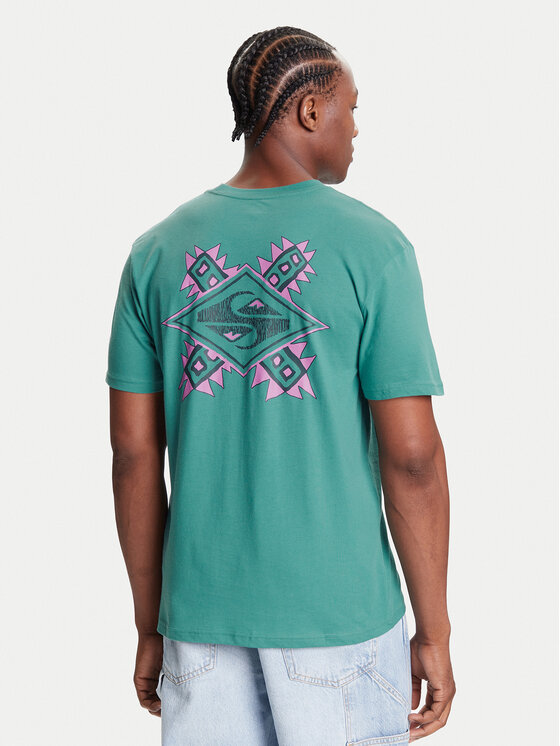 Quiksilver Quiksilver Marškinėliai Ev Swell Ovation Ss EQYZT08187 Žalia Comfort Fit