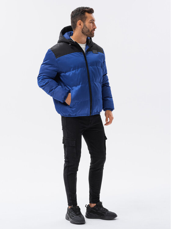 Ombre Ombre Zimní bunda C458 Modrá Regular Fit