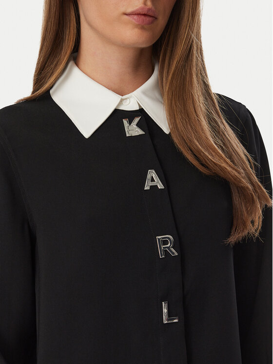 KARL LAGERFELD KARL LAGERFELD Сорочка B4W11010 Чорний Regular Fit